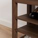 A Height-adjustable Shoe-changing Bench Made Of High-quality Wood, Equipped With A Comfortable Seat And Concealed Storage Space,Natural Rubber Wood,Brown_maomaolike.com