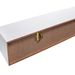 Floating Shelves 17.72" Wall Mounted Wood Shelves For Bathroom, Bedroom, Living Room, Kitchen, Hanging Shelf For Books/Storage/Decor With Invisible Brackets, White_maomaolike.com