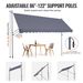 VEVOR 178x47" Patio Awning Retractable Awning Sunshade Shelter With Crank Handle_maomaolike.com