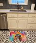 Cavalier Spaniel Hippie Dawg Memory Foam Kitchen Mat Machine Washable Anti-Fatigue Mat Cushion Comfort Bath Mat Or Kitchen Rug_maomaolike.com