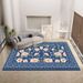Living Room Rug Large Size Gorgeous Gold Frame Design Bedroom Rug Plush Thickened Machine Washable Thickened Underlay Interior Decorative Rug_maomaolike.com