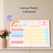 Rainbow & Cloud Reward Chart Painting Poster, Pastel Watercolor Cute Scene Poster, Practical Tool To Record Daily Tasks And Track Progress For Home Or_maomaolike.com