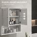 kleankin Farmhouse Bathroom Wall Cabinet, Wall Mounted Medicine Cabinet With Open Shelf & Adjustable Shelf, Storage For Laundry Room, White_maomaolike.com