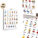 Turkish Alphabet Educational Painting Poster, Vibrant Cartoon Illustrated Poster, Assists With Turkish Letter And Vocabulary Learning, Suitable For_maomaolike.com