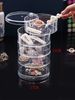1pc Stylish & Large Capacity 3/4/5 Layers Rotating Jewelry Storage Box For Women, Transparent Desktop Organizer Dust-proof Hair_maomaolike.com