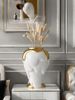 1pc Advanced Style Design Platinum Color Matching General Jar Suitable For Living Room Entrance Multi-scene Ornament Decoration Can Hold Water Vase_maomaolike.com