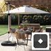 Offset Umbrella Base Outdoor Umbrella Weights, 132 Lb. Capacity Water Or 176 Lb. Capacity Sand, Black_maomaolike.com