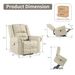 Futon Sofa Bed, Velvet Futon Couch For Living Room, Recliner Sleeper Sofa Bed With 2 Cup Holders, Removable Armrests, Metal Legs, Cream_maomaolike.com