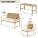 4 Pieces Metal Patio Furniture Set, Hand-Made Drawstring Outdoor Patio Conversation Sets Outside Loveseat With Soft Cushion For Garden, Backyard, Porch, Poolside_maomaolike.com