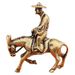 Brass Riding Ornament Metal Craft Old Man Donkey Creative Handicraft Pure Copper Decoration_maomaolike.com