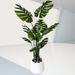 Artificial Green High-End Sense One-Piece Stem Monstera Living Room Hotel Soft Decoration Fake Flower Floor Large Potted_maomaolike.com