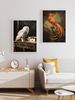 Retro-inspired Fantasy Theme Featuring Owls, Deer, And Phoenixes, With Striking Chiaroscuro Effects, Evoking An Uplifting Spiritual Energy._maomaolike.com