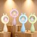 Macaron Color Soft Cute Rabbit Handheld Student Summer Festival Prize Small Gift Wholesale Electric Fan_maomaolike.com