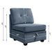 Vintage Modular Sectional Sofa, Convertible Multiple Combination Sofa Couch With Storage, Memory Foam, Vintage Copper Nail Modular Sectionals M-Middle Module BLUE (1 Middle Stool)_maomaolike.com