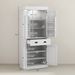 71" Kitchen Pantry Cabinet With LED Lights, 6 Door Shelves, A Drawer And 4 Adjustable Shelves, White_maomaolike.com