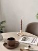 1pc White Rope Shape Ceramic Candle Holder Unique Art Shape, Suitable For Living Room, Library And Other Multi-scene Ornaments Candle Candle Holder_maomaolike.com