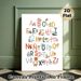 Spanish Alphabet Painting Poster, Vibrant Playful Illustrated Spanish Alphabet Poster, Educational Design To Support Language Learning Suitable For_maomaolike.com