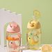 500ml Dinosaur With Silicone Straw Leak Proof Plastic Bottle Summer Children's Water Cup_maomaolike.com