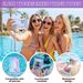 Women Summer PVC Beach Bag Set, Transparent Waterproof Tote Bag With Makeup Pouch & Phone Pocket, 3Pcs Swimming Vacation Handbag Multiple Colors_maomaolike.com