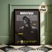 Nekfeu Themed Painting Poster, Monochrome Vintage Rap Artist Portrait Poster, Presents Iconic French Rap Artist's Profile, Suitable For Music Studio_maomaolike.com
