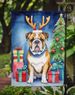 English Bulldog Christmas Reindeer Garden Flag Mailbox Flag Decorative Yard Flag Banner Outside Patio Artwork Yard Flower Beds, Garden Size, Multicolor_maomaolike.com