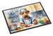 Airedale Terrier The Chef Doormat Front Door Mat Indoor Outdoor Rugs For Entryway, Non Slip Washable Low Pile, 24H X 36W_maomaolike.com