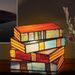 Stained Glass Stacked Books Lamp Resin Crafts Table Lamp_maomaolike.com