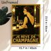 Champagne & Elegant Lady Painting Poster, Vintage Art Deco Style Luxurious Golden-toned Scene Poster, Stylish Retro Decor For Home Bar, Dining Room_maomaolike.com