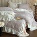 French High-End Printed Winter Milk Velvet Four-Piece With Fleece Lining, Thickened Princess Style Bedding Set_maomaolike.com
