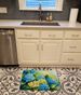 Hydrangeas In Watercolor Memory Foam Kitchen Mat Machine Washable Anti-Fatigue Mat Cushion Comfort Bath Mat Or Kitchen Rug_maomaolike.com