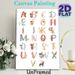 Animal Alphabet Painting Poster, Watercolor Cute Animal & Botanical Alphabet Poster, Assists With Letter Recognition, Suitable For Study Space, Living_maomaolike.com