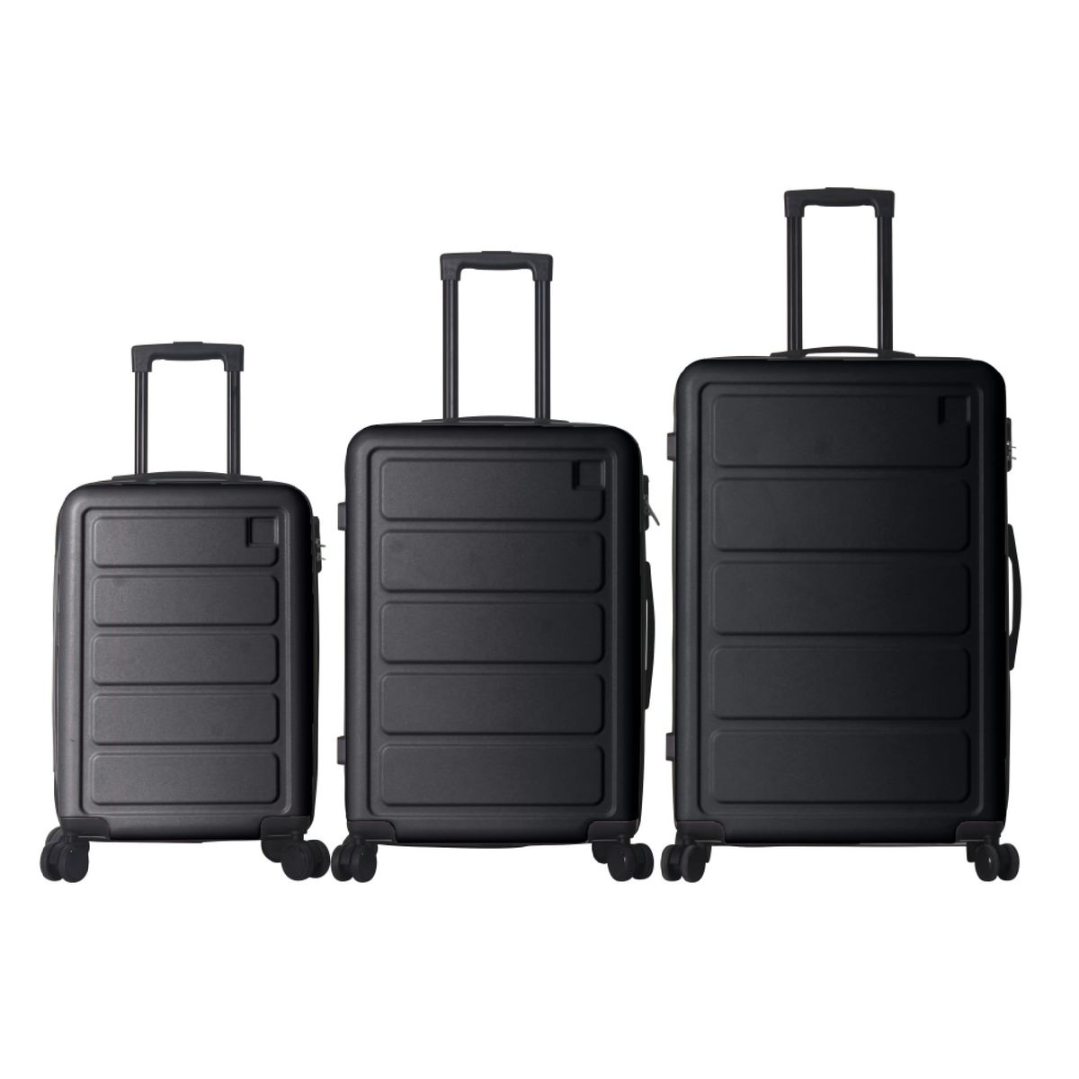 Luggage Sets ABS Hardshell 3pcs Luggage, Lightweight Durable Suitcase Sets Spinner Wheels Suitcase 20''24''28'' (BLACK)_maomaolike.com