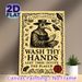 Plague Doctor Themed Painting Poster, Vintage Engraved Style Poster, Retro Hand-washing Reminder, Ideal For Bathroom_maomaolike.com