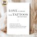 Love Themed Temporary Tattoo Guide Painting Poster, Minimalist Black & White Typographic Poster, Clear Step-by-Step Application Instructions, Ideal_maomaolike.com