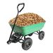 Folding Car Poly Garden Dump Truck With Steel Frame, 10 Inches. Pneumatic Tire, 300 Pound Capacity, 75 Liter Truck Body_maomaolike.com