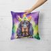 Gordon Setter King Of Mardi Gras Throw Pillow Machine Washable, Indoor Outdoor Decorative Pillow For Couch, Bed Or Patio, 18Hx18W_maomaolike.com
