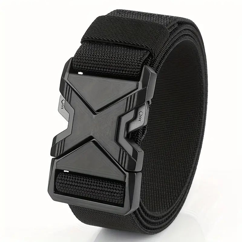 HOT New Quick Release Metal Plable Buckle Tactical Breathable Military Belts For Men Elastic Pants Belt_maomaolike.com