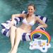 Set Of 3 Pack Inflatable Pool Floats 1 Drink & Snack Float 2 Water Hammocks With High Buoyancy Pillows Cooling Mesh_maomaolike.com