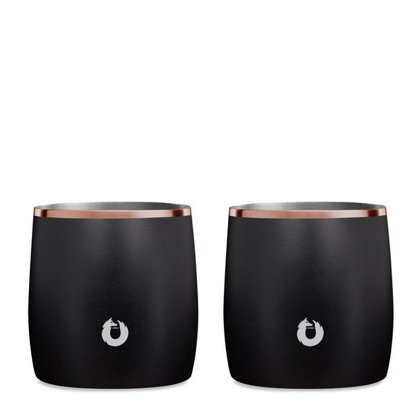 Stainless Steel Rocks Glass, Set Of 2 - Black_maomaolike.com