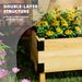 2 Tier Trellis Planter, Wooden Raised Garden Bed, Natural_maomaolike.com