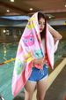 SpoPure Cotton Thickened Bath Towel Cartoon Print Plus Cotton Beach Sand 160cm Super Soft_maomaolike.com