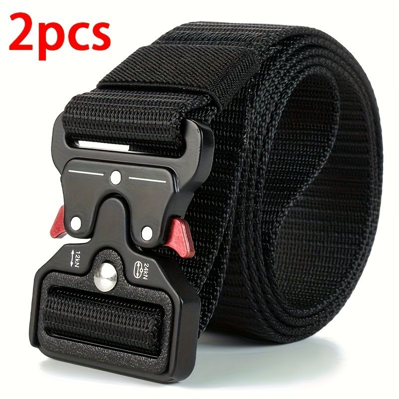 1Pc/2Pcs Versatile Men's Tactical Belts-Durable, Adjustable Design-For Outdoor Sports Enthusiasts,Pair With Jeans,For_maomaolike.com