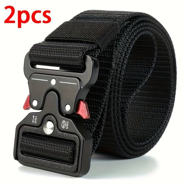 1Pc/2Pcs Versatile Men's Tactical Belts-Durable, Adjustable Design-For Outdoor Sports Enthusiasts,Pair With Jeans,For_maomaolike.com