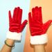 Christmas Red gloves White furred cuffs Festive gloves Christmas gloves Christmas Festive party ceremonial gloves Winter_maomaolike.com