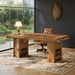 Executive Desk, Large Wooden Office Computer Desk With Heavy Duty Legs_maomaolike.com