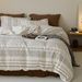 Wholesale INS Japanese Pure Jacquard Four-Piece Bohemian Wabi-Sabi Style Full Yarn-Dyed Washed Cotton 4-Piece Set_maomaolike.com