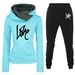 Women's Clothing Women's sweatshirt suit hoodie sports letter LOVE suit fashion and leisure hot style_maomaolike.com