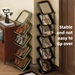 Wicker Slanted Shoe Rack, Multi-tiered, Space-saving Entryway Storage Shelf For Home Use, Vintage-style, Versatile And Simple Shoe Organizer._maomaolike.com