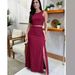 Women's Solid Color Round Neck Sleeveless Top High Waist Slit Skirt Suit_maomaolike.com