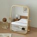 Foldable Cosmetic Mirror, Desktop Vanity Mirror For The Bedroom,oval-shaped Mirror In An Instagram‑style,portable And New‑design Model For Dorm Rooms._maomaolike.com
